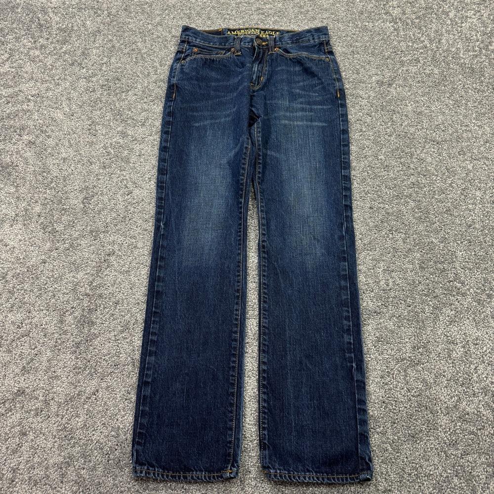 American Eagle Outfitters Men’s Slim Straight Jeans - Dark Blue